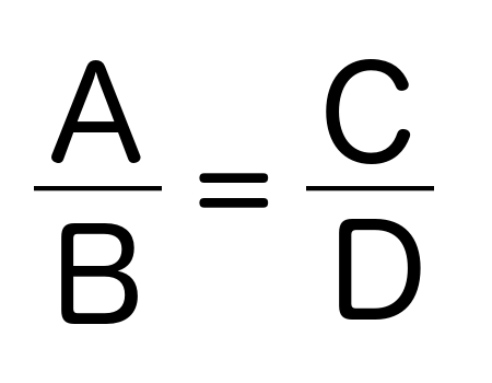 a/b = c/d